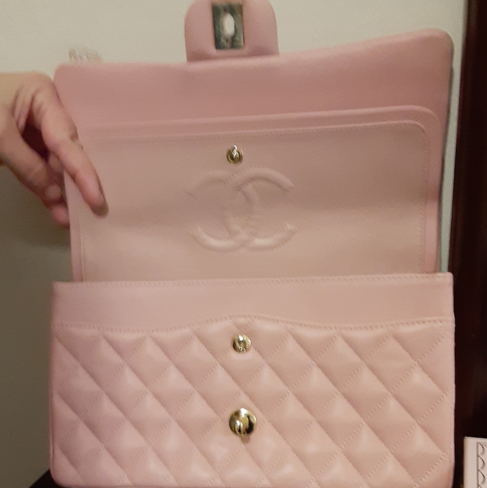 Chanel Double Flap Pink Lambskin Leather - Picture 3 of 5